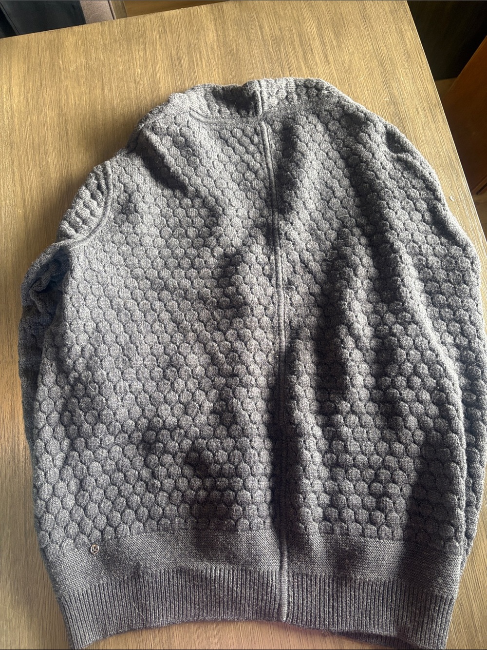 lululemon Gray Textured Open-Front Knit Cardigan - Picture 4 of 5